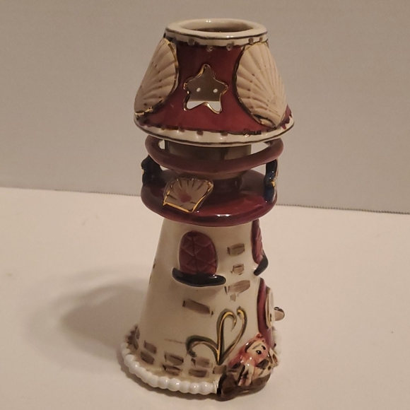 2001 Blue Sky Clayworks lighthouse tea lig… - Picture 4 of 9